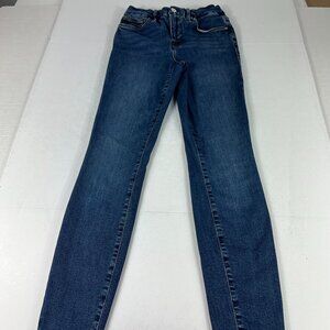 Good American Jean Women's 2 Good Legs Ankle Skinny Fit Blue Faded Stretch Denim